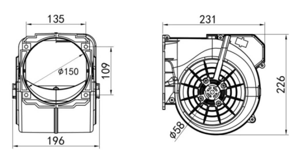 The product drawing references