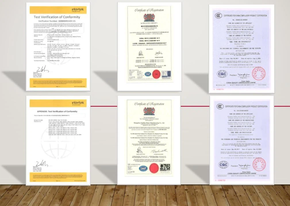 The certificates we have